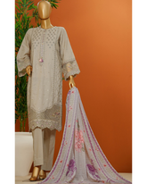 3-PC Unstitched Digital Print Embroidered Muse By Hztextiles | SSE - 106